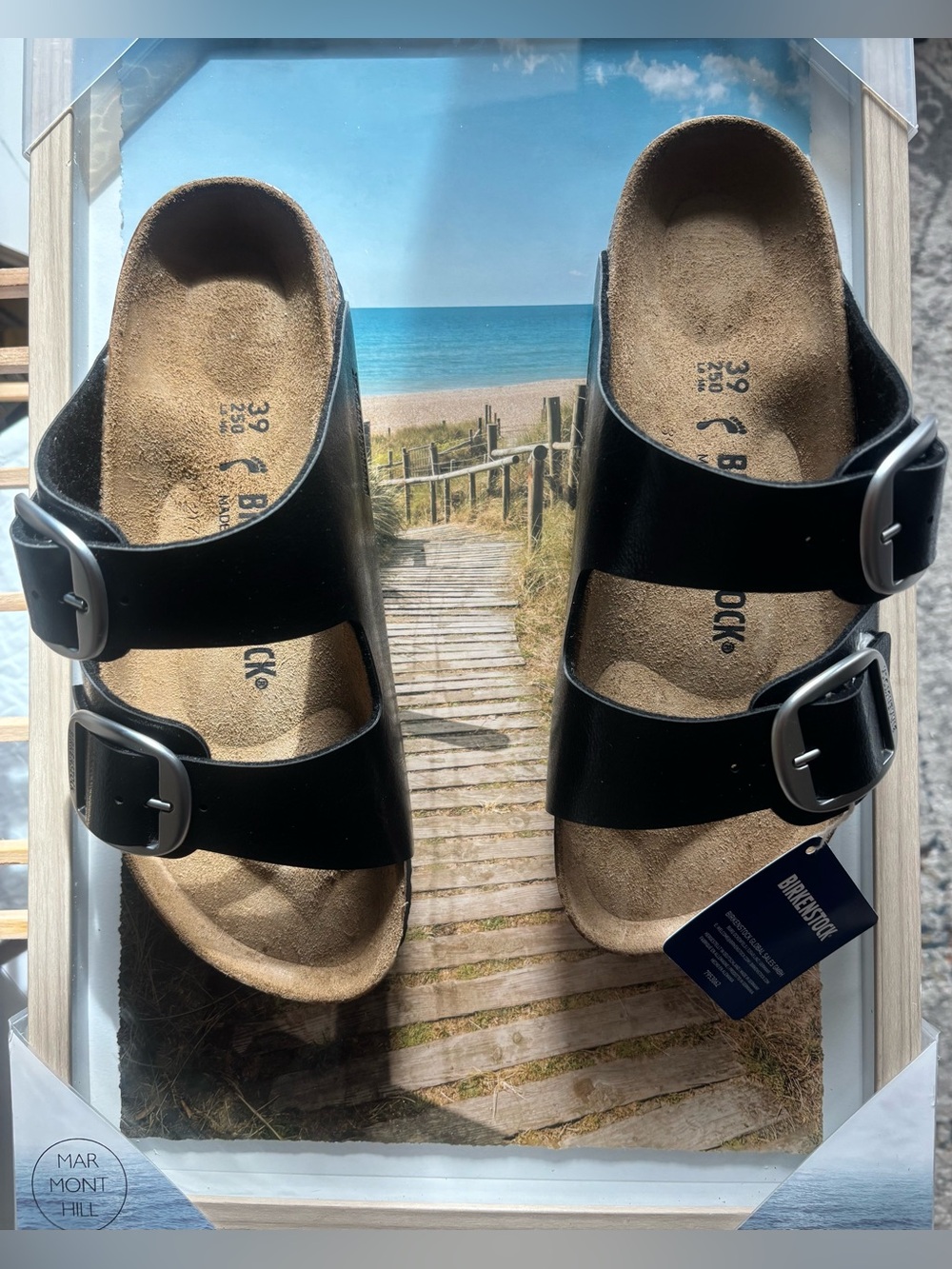 Birkenstock 💅 Arizona Big Buckle Graceful Licorice Black Sandals 6 7 8 9 10 - Picture 3 of 15
